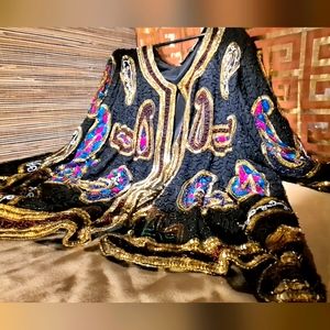 3X Prom Beaded Sequin Jacket